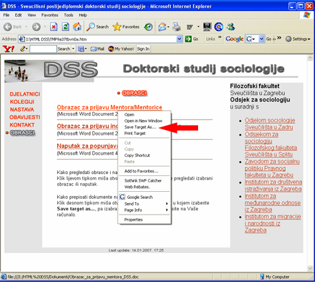 Dss Sveucilisni Poslijediplomski Doktorski Studij Sociologije